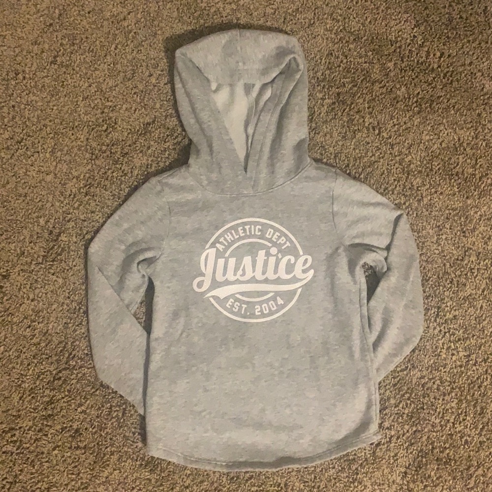 Justice sweatshirt with white glitter design